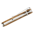 Boker Brand navaja de bolsillo plegable Backpacker mango de madera de acero inoxidable sin recubrimiento