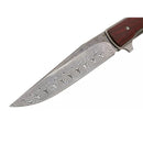 Boker Plus Urban Trapper Navaja de bolsillo Hoja de Damasco Mango de madera de cocobolo