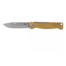 Boker Plus Atlas - Navaja de bolsillo con junta deslizante, mango de latón con punta caída y acabado satinado