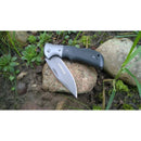 BOKER Navaja Eminence Gris Plegable Compacta Mango de Micarta Negra Acero 440A