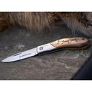 BOKER Caveman Steel navaja de bolsillo 440A acero sin recubrimiento mango de madera decorado