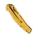 Boker Gold navaja plegable con dedo acero inoxidable anodizado 440A linerlock