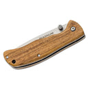 Boker Brand navaja de bolsillo plegable Backpacker mango de madera de acero inoxidable sin recubrimiento