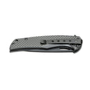 BOKER Black Carbon Navaja de bolsillo plegable Acero inoxidable 440A mango de fibra de carbono