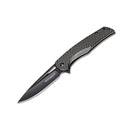 BOKER Black Carbon Navaja de bolsillo plegable Acero inoxidable 440A mango de fibra de carbono