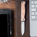Boker Plus Atlas Navaja de bolsillo plegable 12C27 Hoja de acero Mango de cobre Bronce