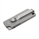Boker Plus BabyX Navaja de bolsillo plegable Hoja D2 Mango de acero inoxidable Gris