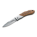 BOKER Caveman Steel navaja de bolsillo 440A acero sin recubrimiento mango de madera decorado
