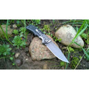 BOKER Navaja Eminence Gris Plegable Compacta Mango de Micarta Negra Acero 440A