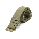French army tactical khaki heavy duty combat belt with adjustable canvas strap and Alice attachment system