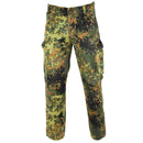 Genuine German Army flecktarn camo pants with multiple pockets for secure storage and durable outdoor use