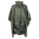 MFH Poncho Capucha ajustable Impermeable Resistente al viento Tejido RipStop Costuras soldadas