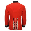 Chaqueta Formal Militar Británica Original Botones Dorados Sin Charreteras Rojo