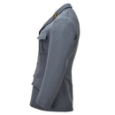 Chaqueta formal militar suiza original Diseño de 4 bolsillos Charreteras en los hombros Gris