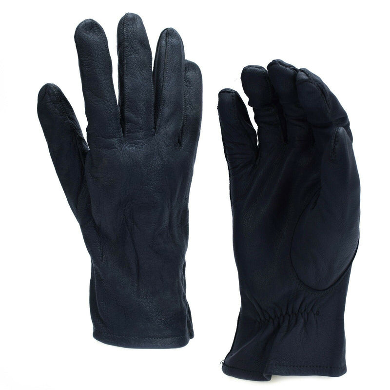 Guantes del ejército alemán original. BW emitió guantes militares gris de cuero genuino