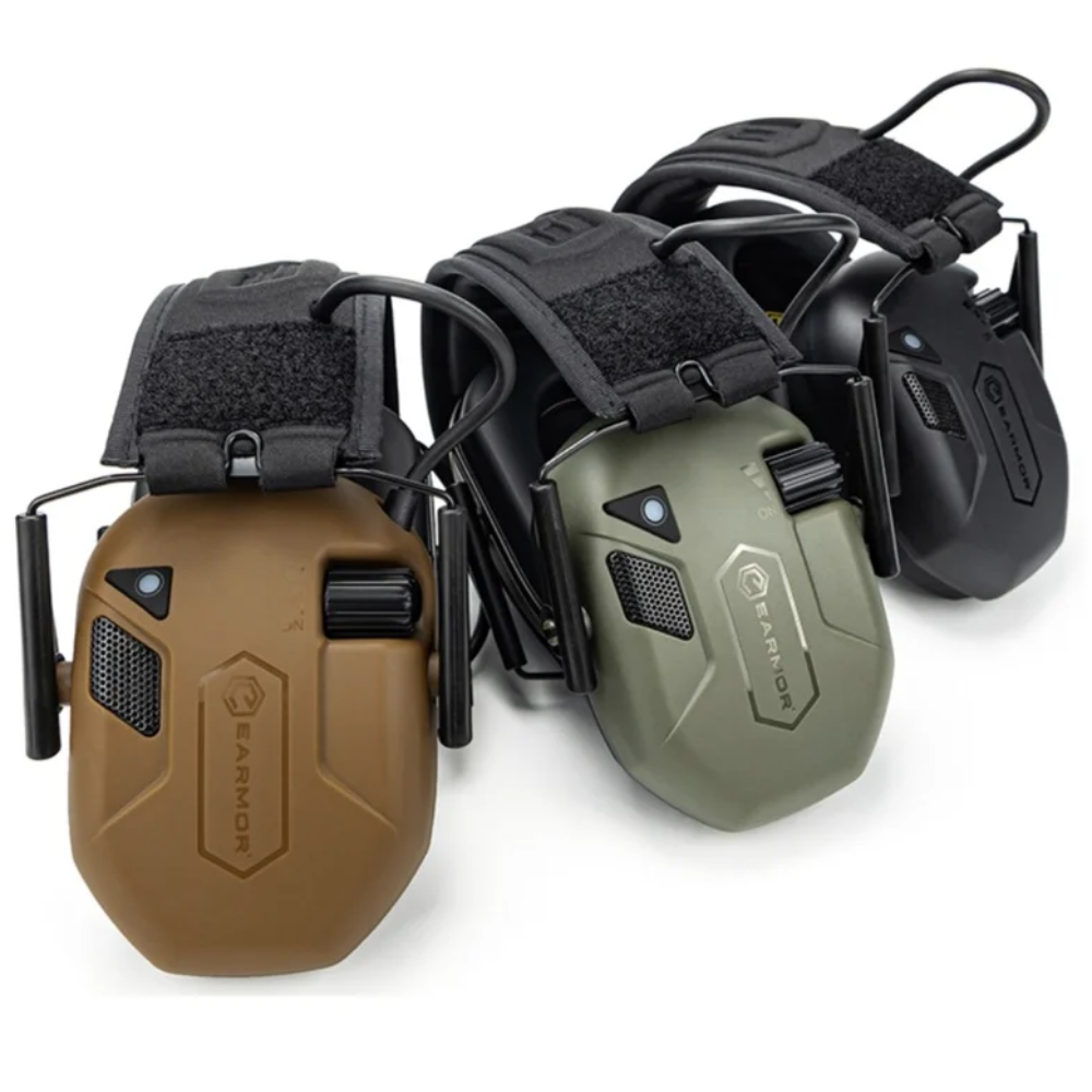 EARMOR M300T Protector Auditivo Electrónico Bluetooth 22dB NRR Coyote Marrón