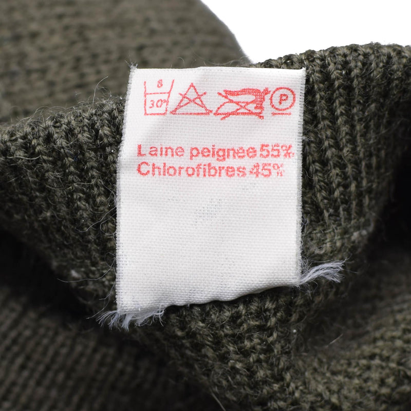 Genuino ejército del ejército francés Olive Commando Jumper Sétidor militar redondo