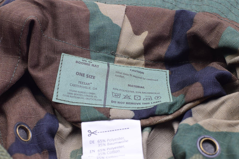 Mil-Tec Brand Militar Military Woodland Ligero Boonie Hat Ripstop Army Cap