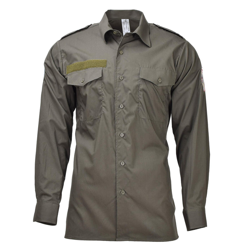 Camisas originales de servicio de campo de oliva militar austriaco Federal Ligero nuevo