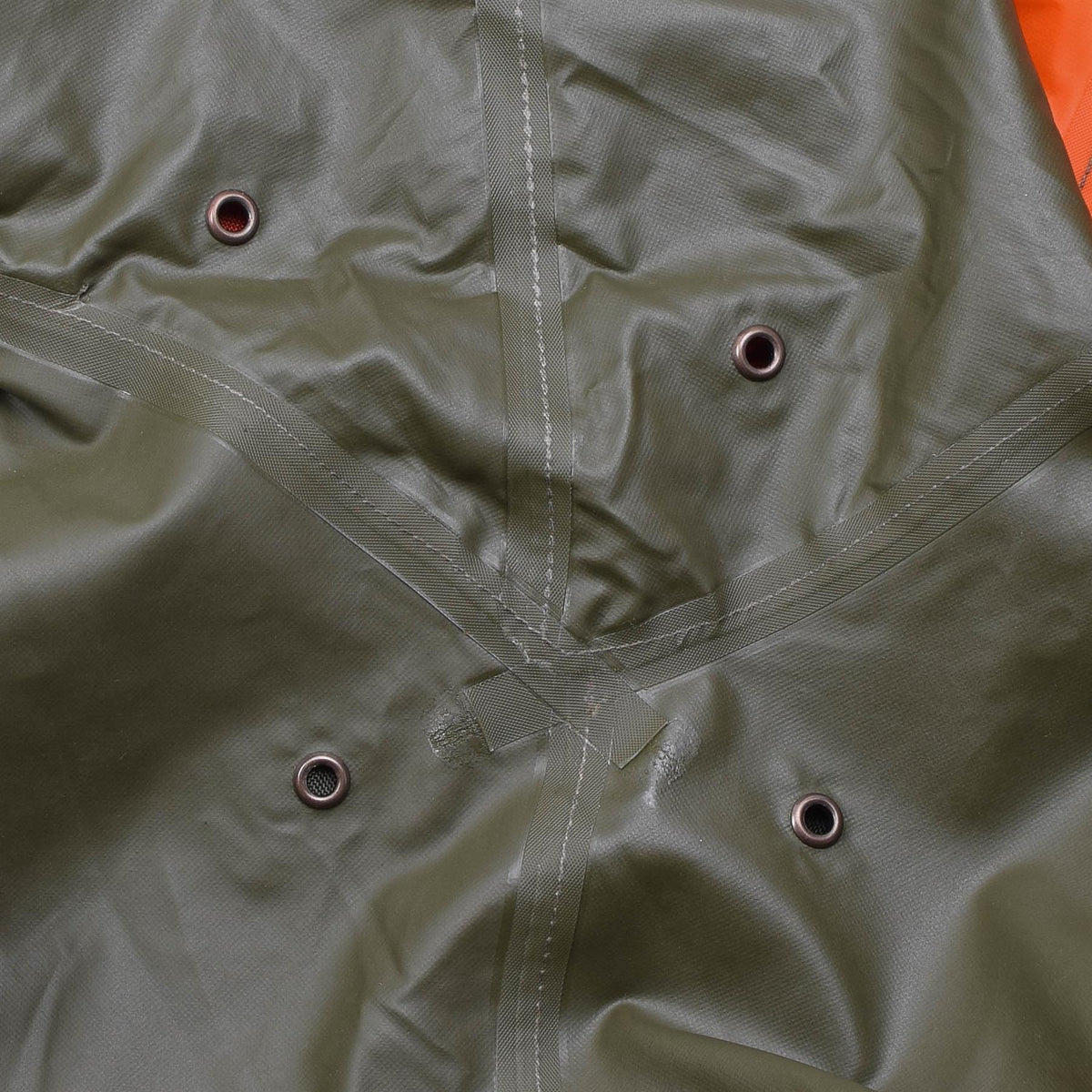 Chaqueta impermeable de protección civil suiza original abrigo largo verde oliva