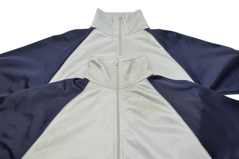 Gerenina de la escuela militar francesa sudadera chaqueta deportiva corriendo caminata gris azul