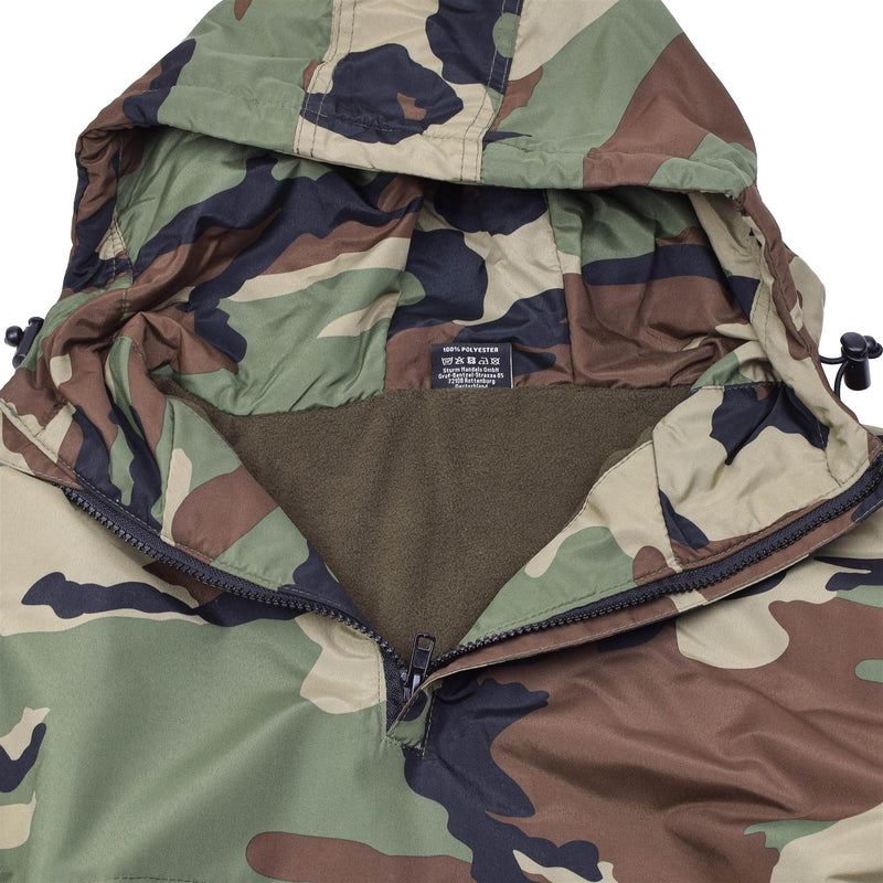 MIL-TEC Jacket de combate militar alemán Winter Woodland a prueba de viento alineado nuevo