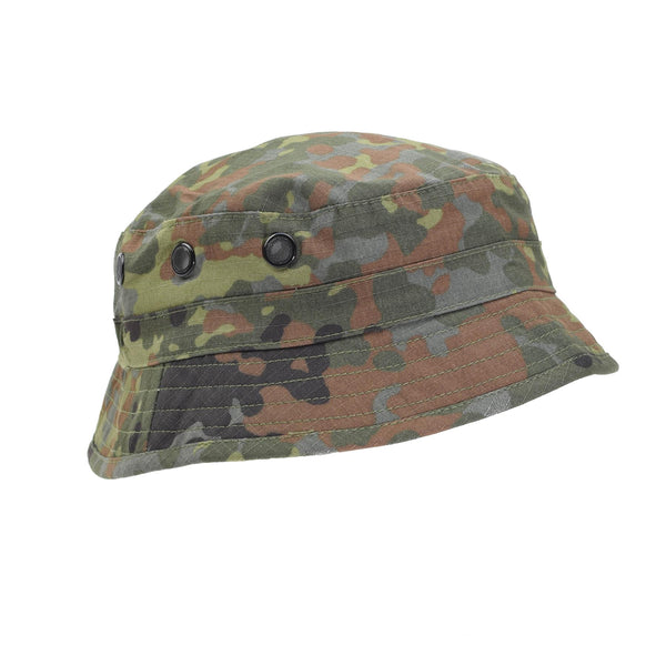 Tacgear Brand estilo alemán estilo Boonie Hat Flecktran CAMO RIPSTOP BUCKET Sombrero