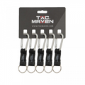 TAC MAVEN Mosquetones de aluminio de 6 mm, paquete de 5 clips para llaves para exteriores, equipo para acampar