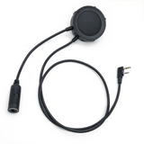Adaptador EARMOR M55 PTT Kenwood Baofeng Adaptador de auriculares de radio de 2 pines Negro