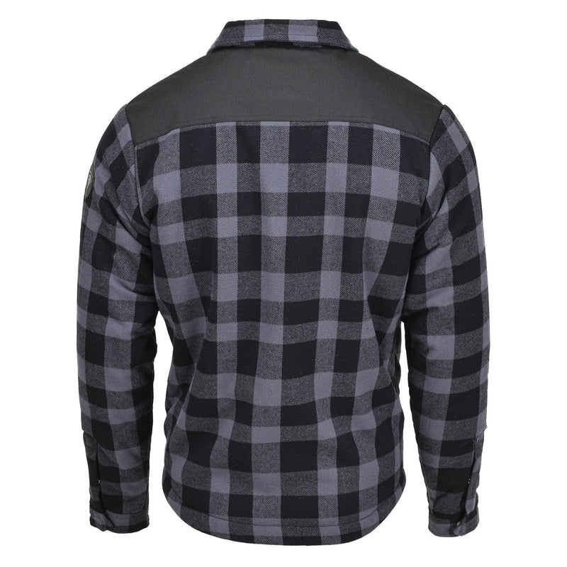 MIL-TEC Alemania Militar Lumberjack Chaqueta a cuadros A cuadrosos Black Grey Nuevo