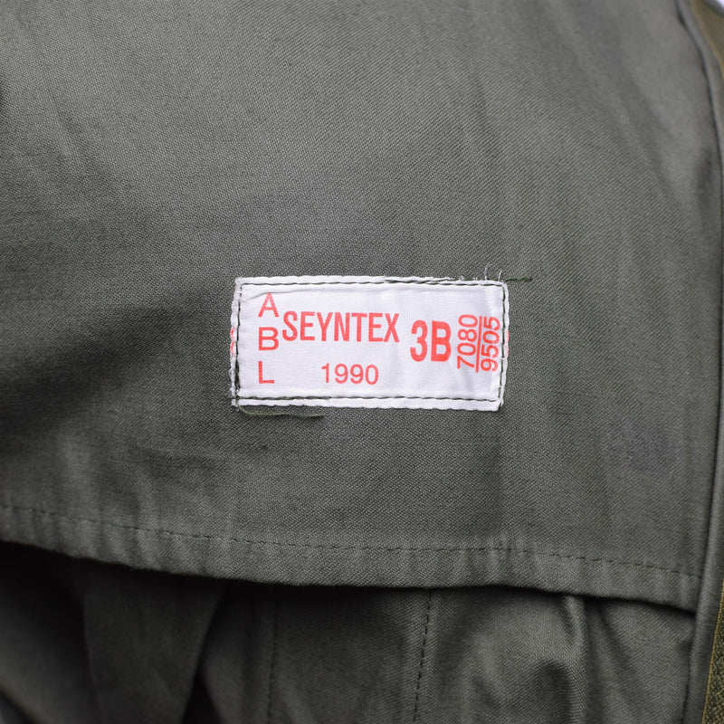 Jaqueta de campo del ejército belga genuino M64 Oliva de parka de algodón de algodón militar nuevo