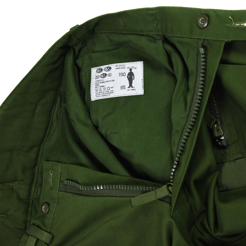 Pantalones térmicos suecos genuinos M90 Pantalones de Olive Bdu W Brazes en general Nuevo