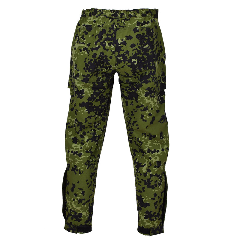 Pantalones de lluvia del ejército danés original CAMO M84 Táctico impermeable Combate Combate NUEVO