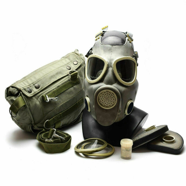 Máscara de gas militar polaca MP-4 Genuino respiratorio Químico gris aceituna OD Nuevo