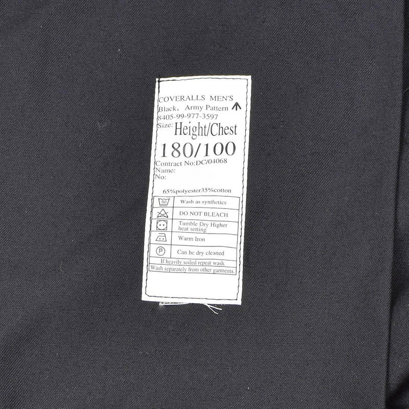 Mecánico militar británico original Cover en el mono de trabajo de uniforme de ropa de trabajo Black