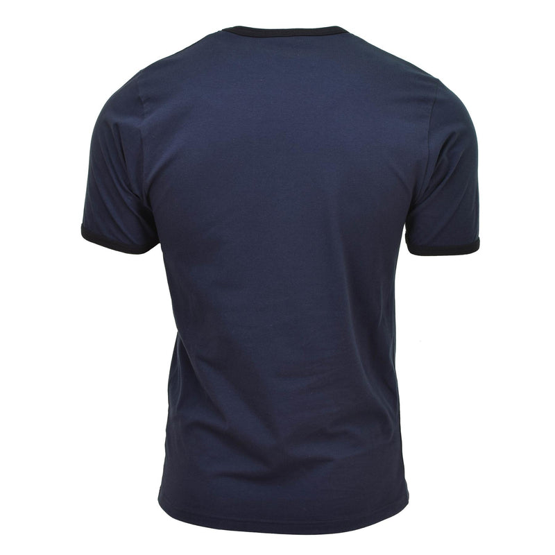Camiseta original del ejército holandés camisa de algodón azul mangas cortas excedente militar nuevo
