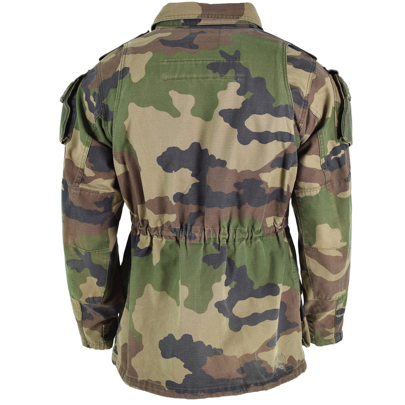 Genú de la chaqueta del ejército francés CCE CAMO Combat Military Parka Sateen Felin T4
