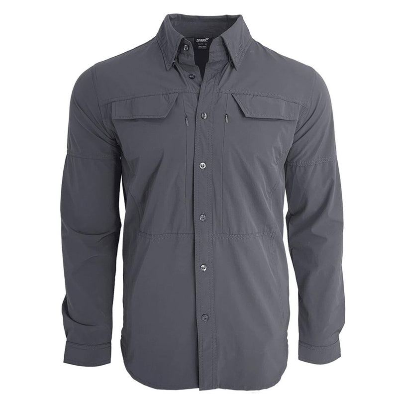Camisa militar de manga larga de Texar Fit Slim Garming Classic Camisetas del ejército