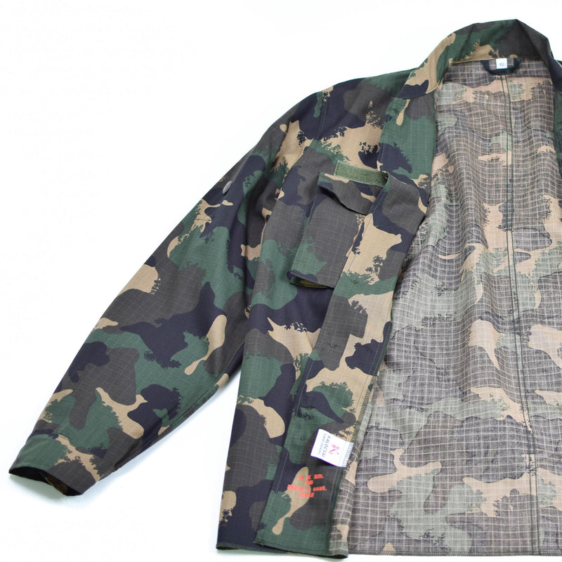 Genuina camisa del ejército húngaro M90 4 Color Camuflage Manga larga Militara NUEVO