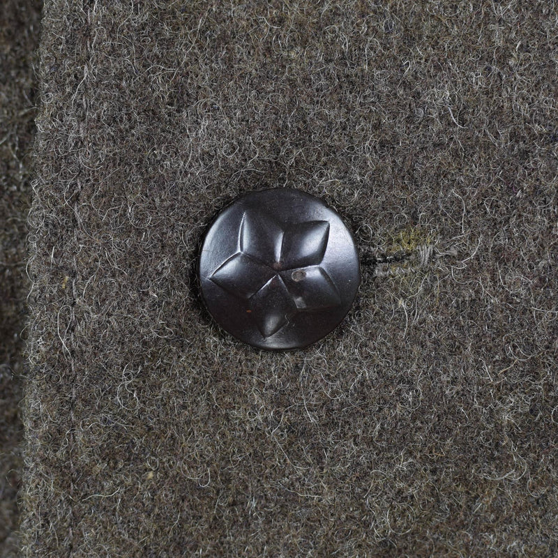 Genuina chaqueta del ejército búlgaro lana de lana militar uniforme uniforme gris gris