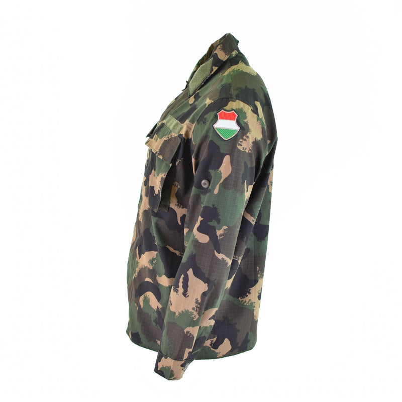 Genuina camisa del ejército húngaro M90 4 Color Camuflage Manga larga Militara NUEVO