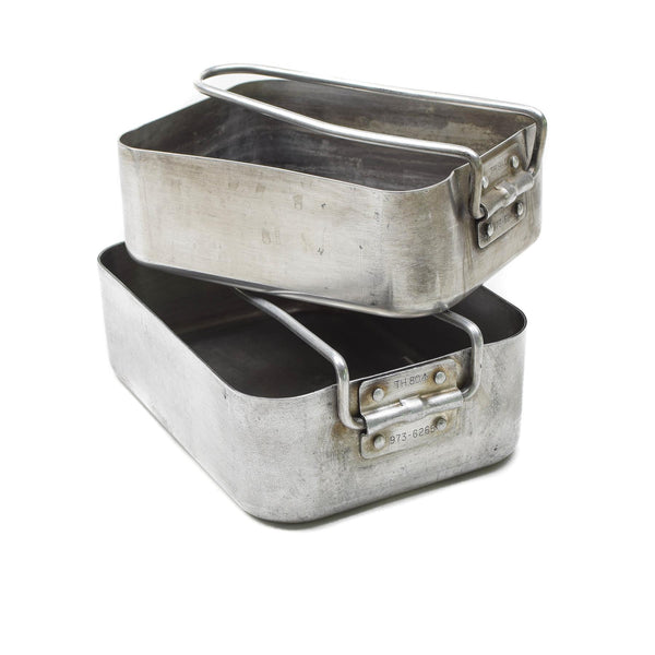 Original británico Militar Mess Tins Placa de senderismo de aluminio Camping Outdoor Pan