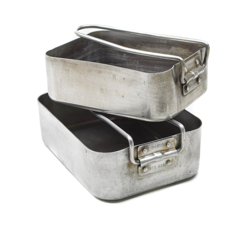 Original británico Militar Mess Tins Placa de senderismo de aluminio Camping Outdoor Pan