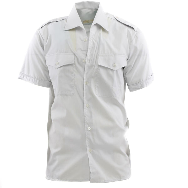 Genuina camisa del ejército austriaco camisa manga corta excedente militar gris nuevo