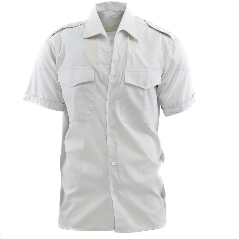 Genuina camisa del ejército austriaco camisa manga corta excedente militar gris nuevo