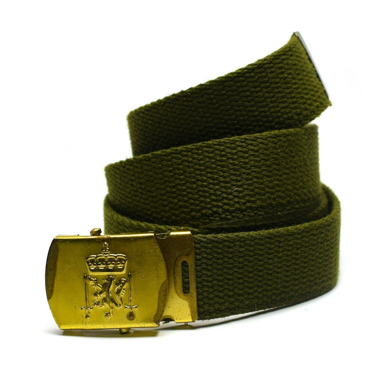 Originato danés Danés Olive Belt Belt Military Canvas W Buckle Royal Danish Nuevo