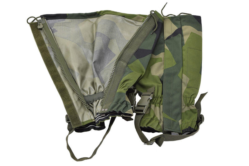 Tacgear Gaiters impermeables Ejército sueco M90 Splinter Camo Metal Hooks de una sola talla