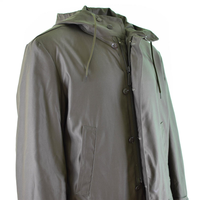 Genuino ejército alemán parka oliva excedente militar abrigo largo OD vintage nuevo