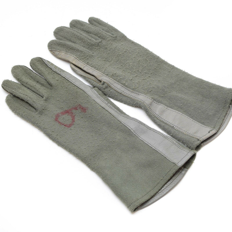 Guantes de combate genuinos del ejército de los EE. UU. Fibra de aramida de cuero Fuerza Aérea Militar Nomex Od