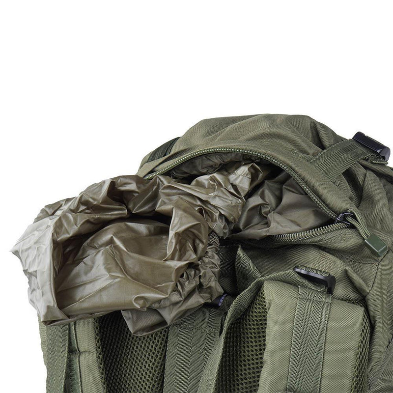 Mochila de senderismo mil-tec 55 litros de 55 litros cubierta impermeable verde